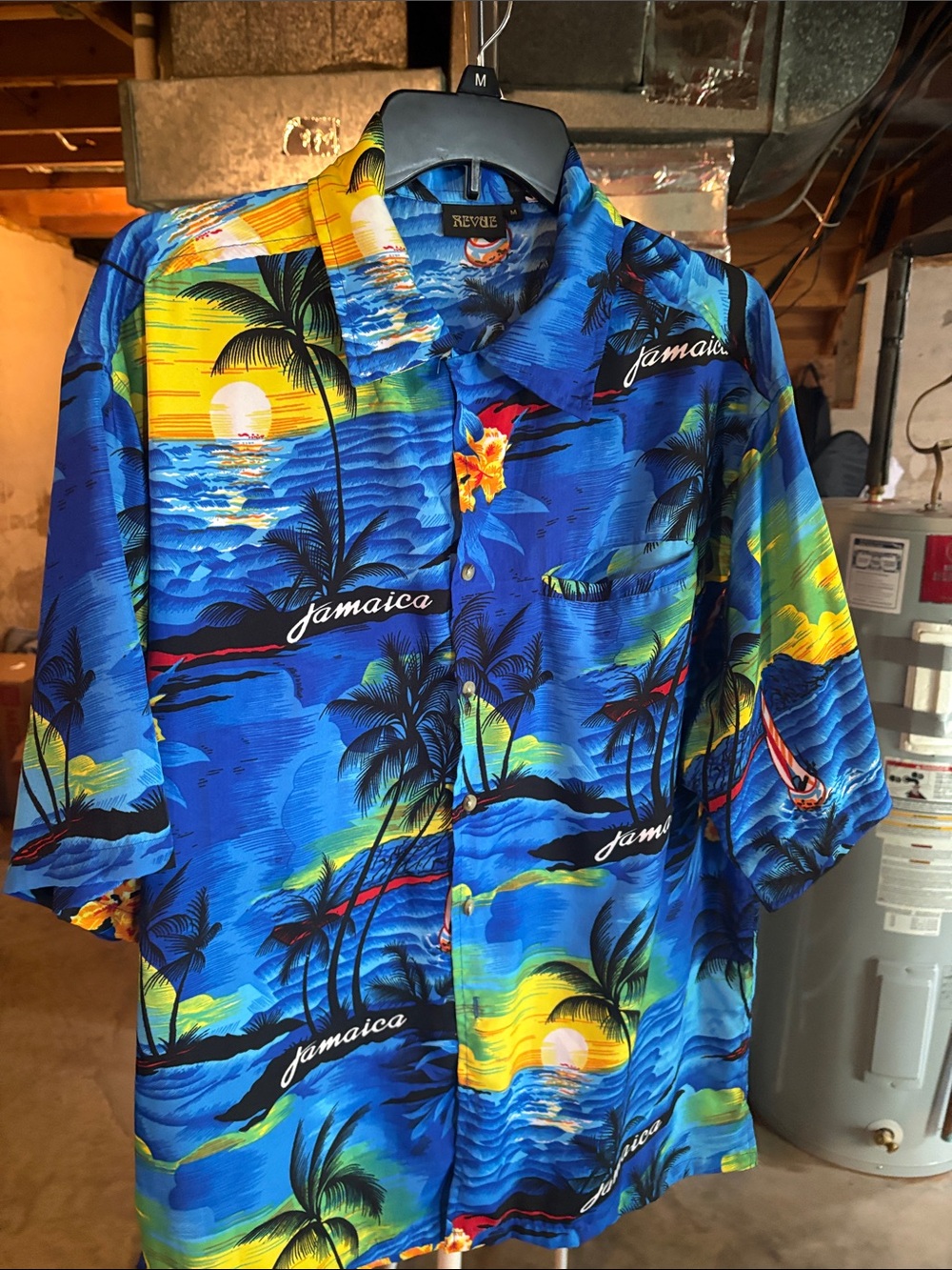 Reynel Jamaica Blue Tropical Hawaiian Shirt